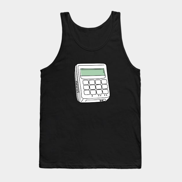 Line art of a Pager Tank Top by design/you/love